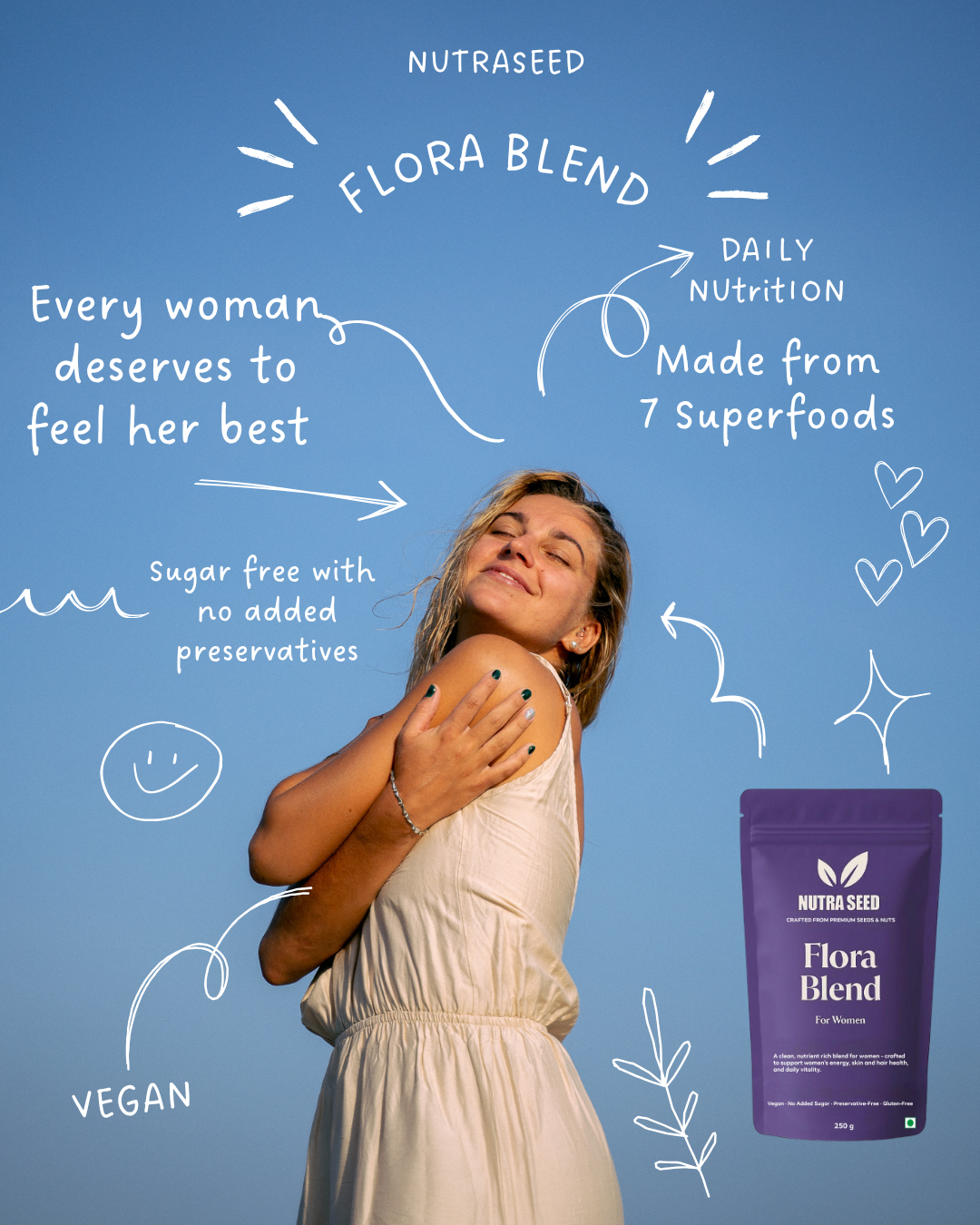 Nutraseed Flora Blend - Nuts, Seeds and Dates Powder for Women 