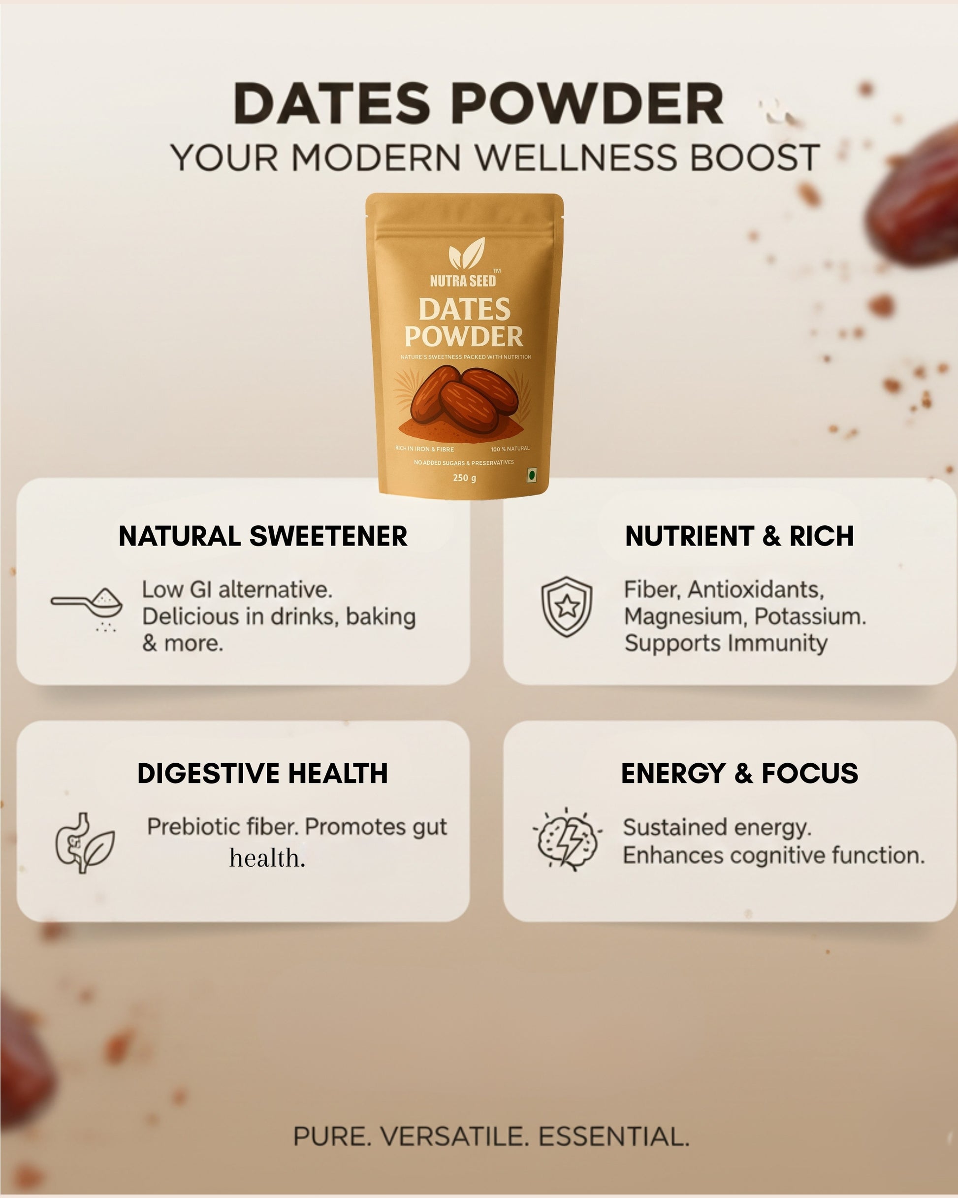 Nutraseed Dates Powder - Made from Premium Arabian dates