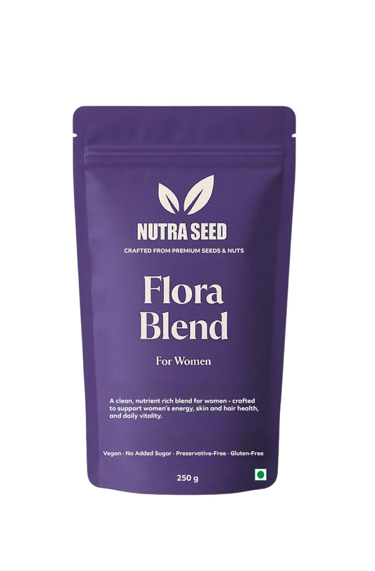 Flora Blend For Women - 7 Superfoods, Made from Premium Nuts, Seeds and Dates Powder, 100% Natural, Vegan, 250g