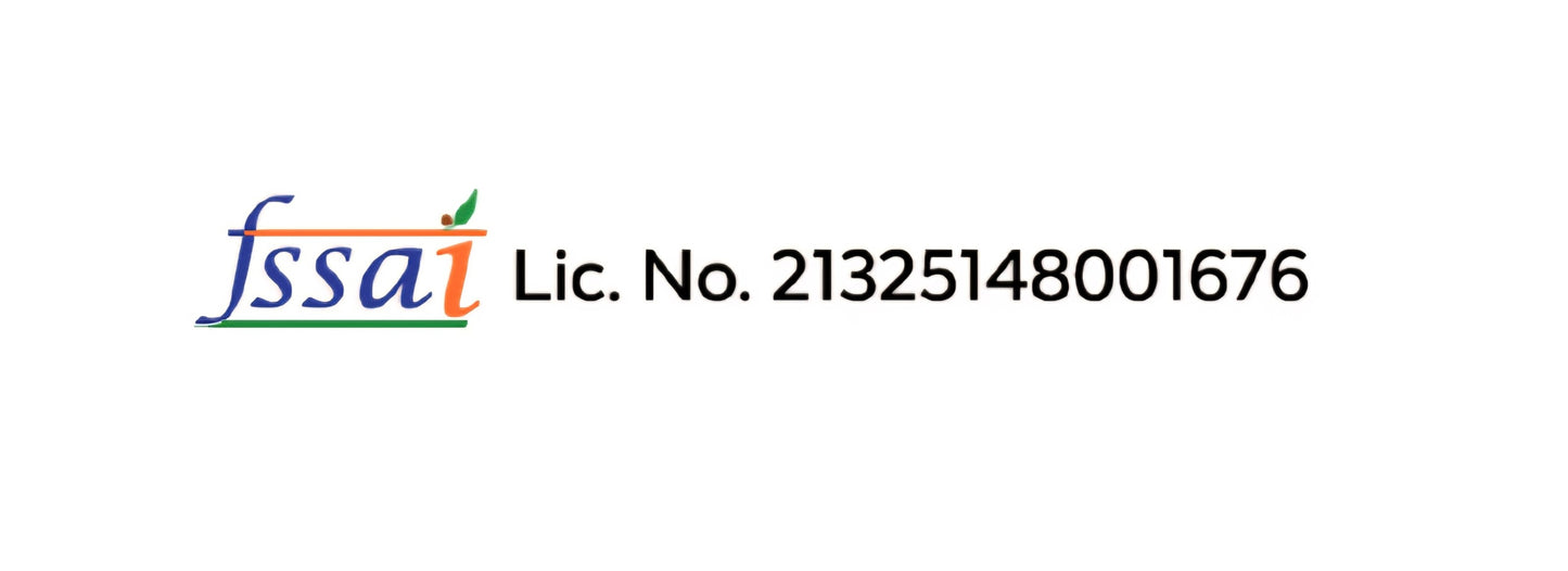 FSSAI logo with a license number on a white background