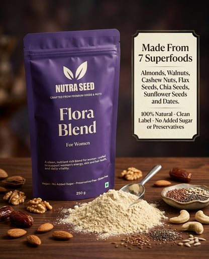 Flora Blend For Women - Made from Premium Nuts, Seeds and Dates Powder, 100% Natural